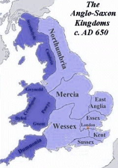 The anglo-saxon Kingdoms -AD650